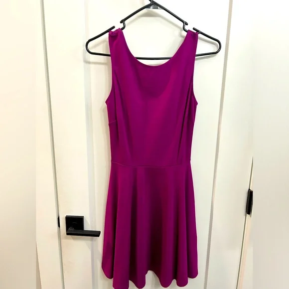 magenta skater dress Magenta Satin Skater Mini Dress | Womens | Medium (Available in XXS, XS, S, L) | 100% Polyester